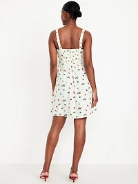 Fit & Flare Crepe Mini Dress