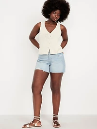 Curvy High-Waisted OG Jean Cut-Off Shorts -- 5-inch inseam