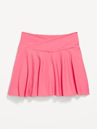 High-Waisted Crossover PowerSoft Skort for Girls