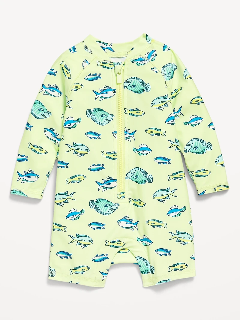 Printed Swim Rashguard Bodysuit for Baby