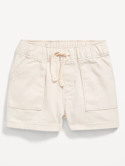 Pull-On Twill Utility Shorts for Baby