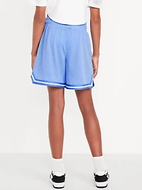 High-Waisted Mesh Basketball Shorts for Girls