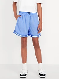 High-Waisted Mesh Basketball Shorts for Girls