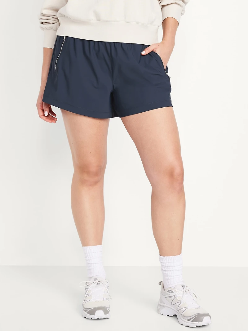 High-Waisted SleekTech Shorts -- 4-inch inseam