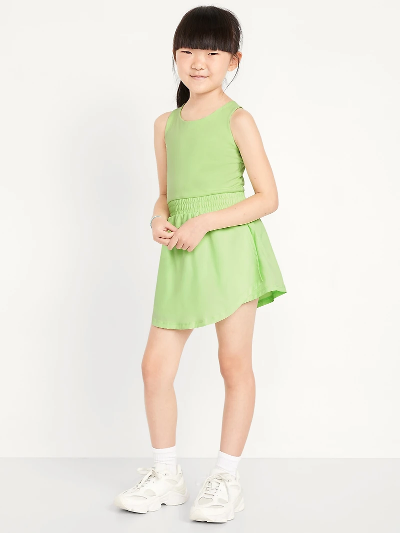 PowerChill Criss-Cross Performance Shorts Bodysuit for Girls