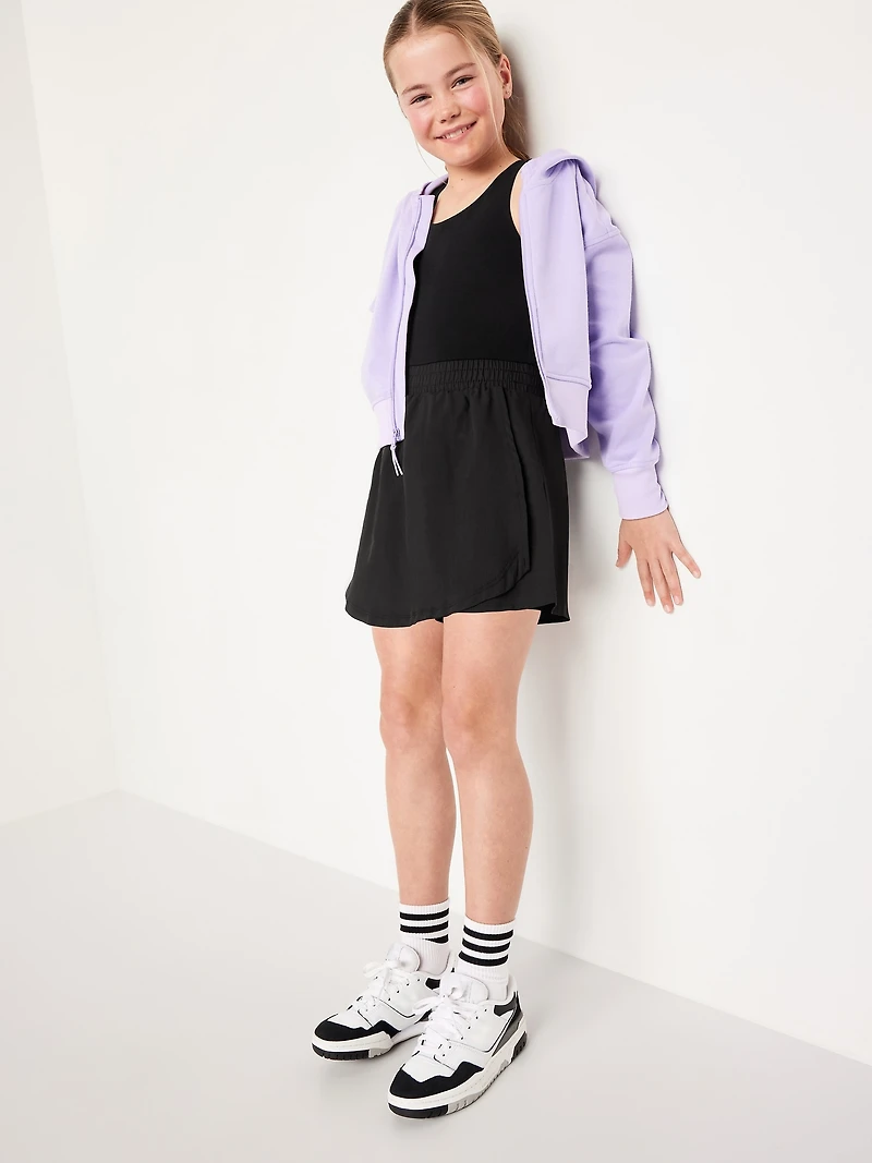PowerChill Criss-Cross Performance Shorts Bodysuit for Girls