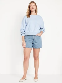 High-Waisted Baggy Shorts -- 5-inch inseam