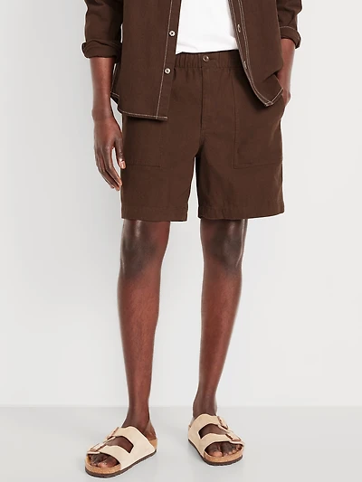 Crepe Workwear Shorts -- 7-inch inseam