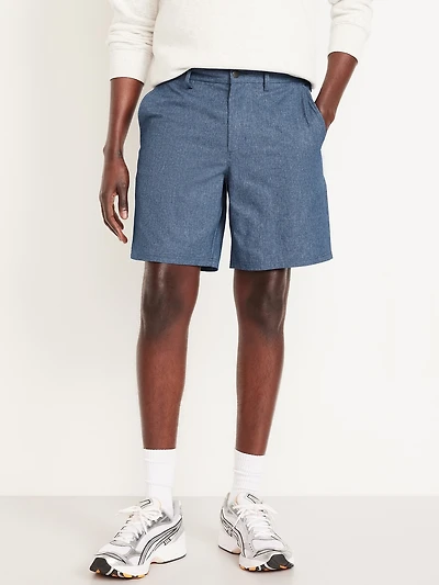 Textured Tech Chino Shorts -- 8-inch inseam