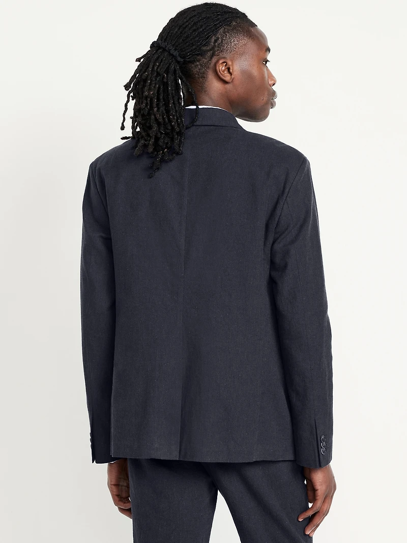 Linen-Blend Blazer