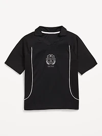 Oversized Collared Soccer Jersey T-Shirt for Boys
