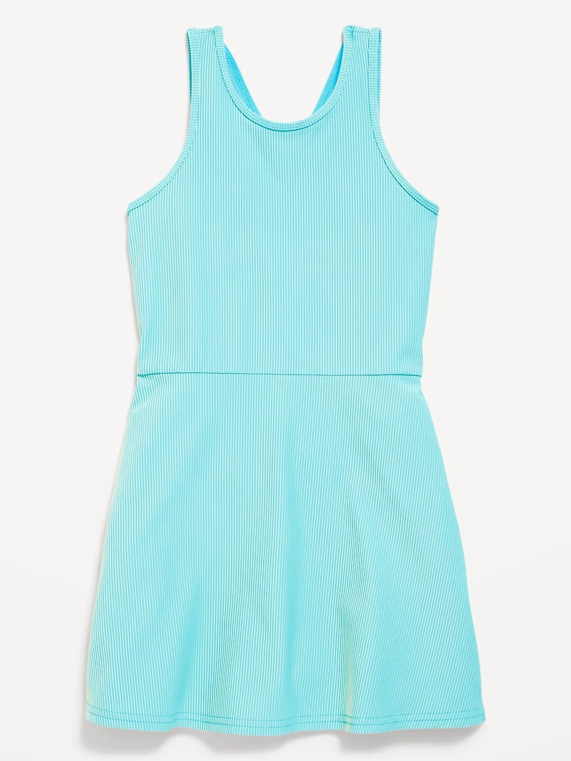 PowerSoft Sleeveless Ribbed Athletic Dress for Girls