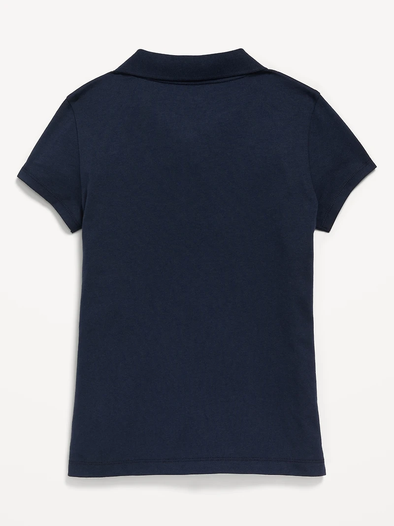 School Uniform Jersey-Knit Polo Shirt for Girls