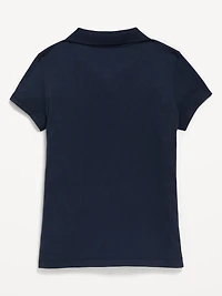School Uniform Jersey-Knit Polo Shirt for Girls