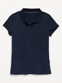 School Uniform Jersey-Knit Polo Shirt for Girls
