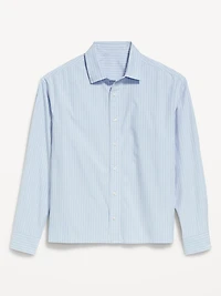 Oversized Cropped Poplin Shirt