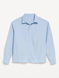 Oversized Cropped Poplin Shirt