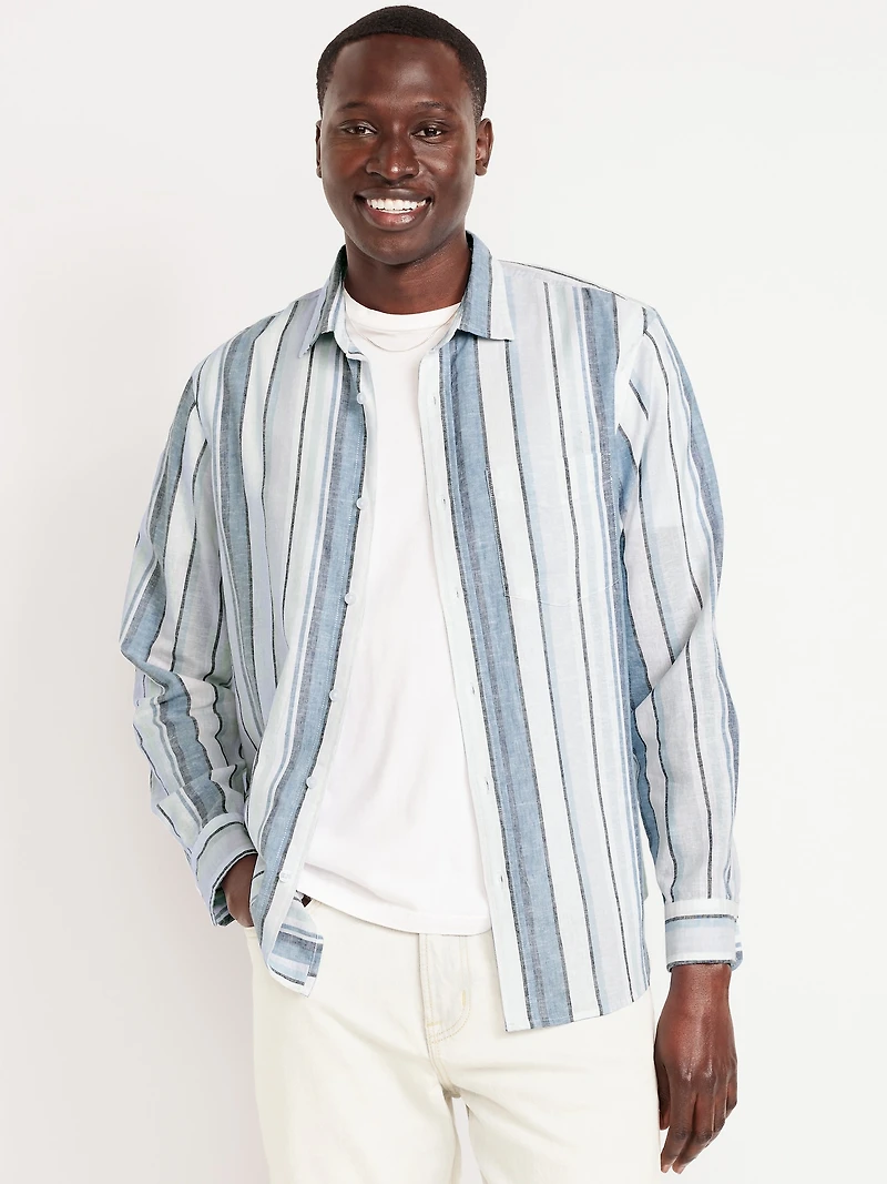 Classic Fit Linen-Blend Shirt