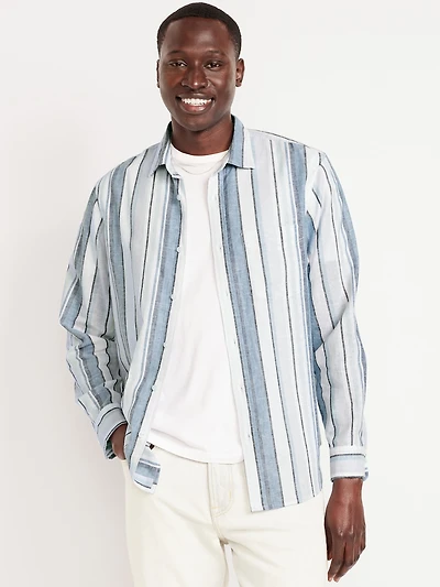 Classic Fit Linen-Blend Shirt