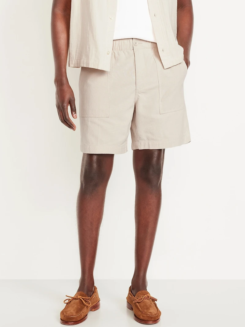 Crepe Workwear Shorts - 7-inch inseam