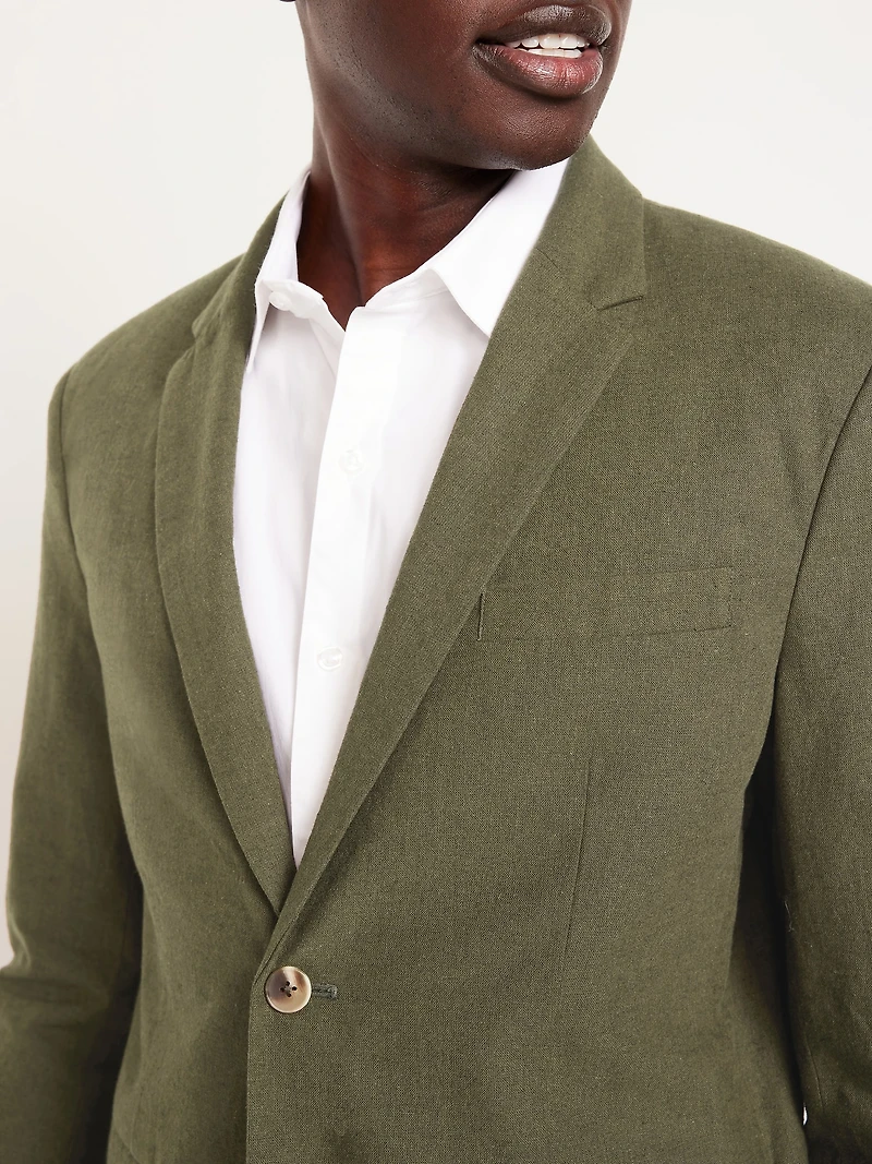 Linen-Blend Blazer