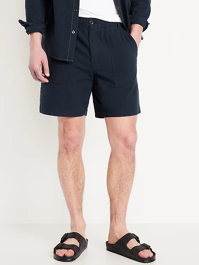 Crepe Workwear Shorts -- 7-inch inseam