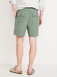 Crepe Workwear Shorts -- 7-inch inseam