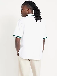 Mock-Neck Pique Quarter Zip