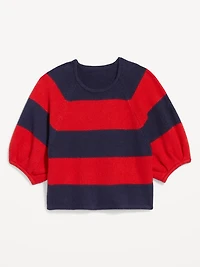 SoSoft Cropped Puff-Sleeve Sweater