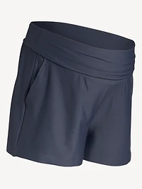 Short de maternité PowerSoft à taille rabattable, entrejambe 7,5 cm