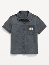 Short-Sleeve Utility Pocket Shirt for Toddler Boys