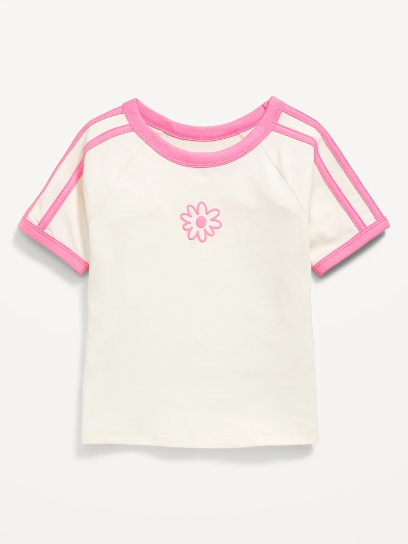 Fitted Short-Sleeve Graphic T-Shirt for Girls