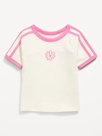 Fitted Short-Sleeve Graphic T-Shirt for Girls