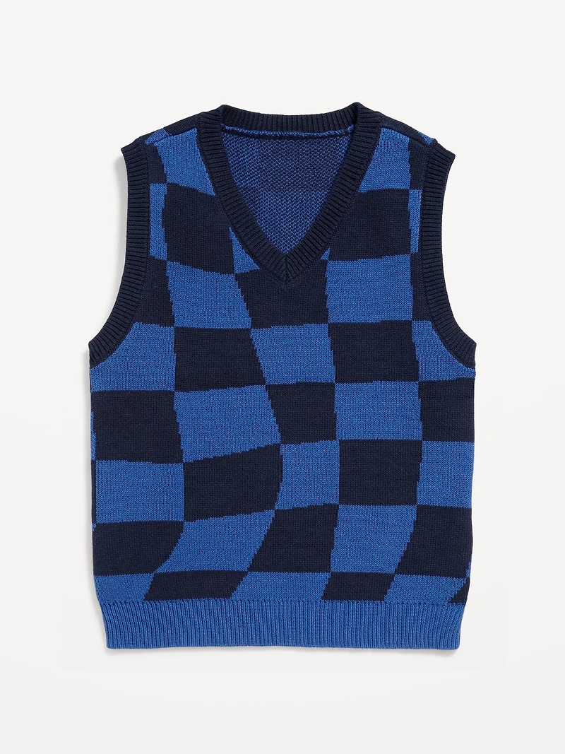 Sweater-Knit Vest for Boys