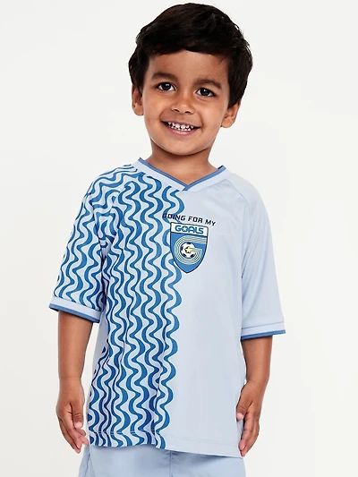 Oversized Graphic Jersey T-Shirt for Toddler Boys