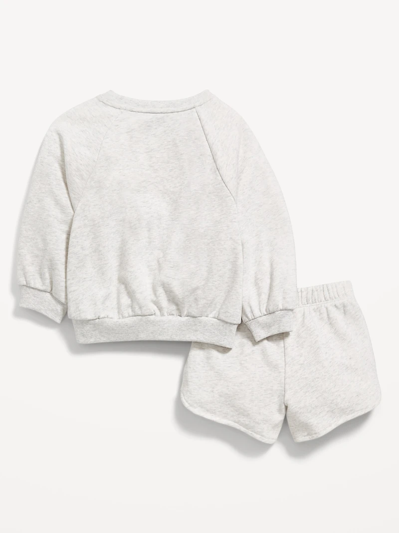 Disney© French-Terry Graphic Sweatshirt and Shorts Set for Toddler Girls