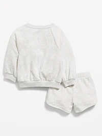Disney© French-Terry Graphic Sweatshirt and Shorts Set for Toddler Girls
