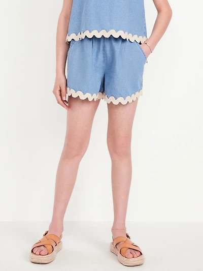 Chambray Shorts for Girls