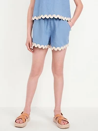 Chambray Shorts for Girls
