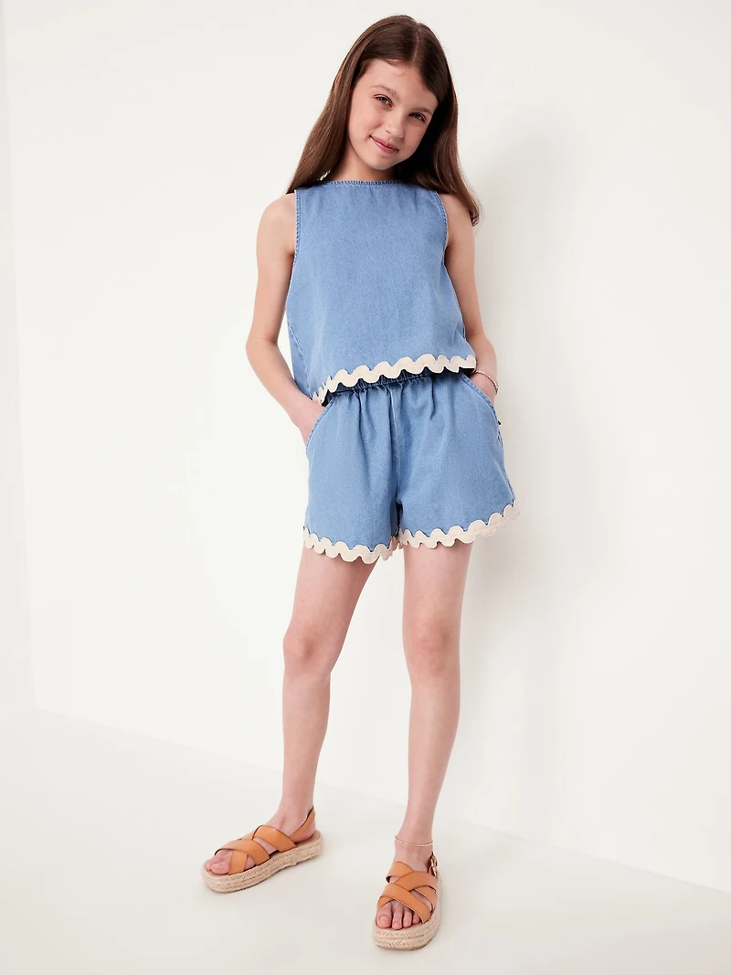 Chambray Shorts for Girls