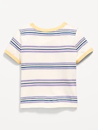 Fitted Short-Sleeve Printed Ringer T-Shirt for Girls
