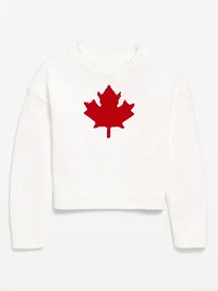 Long-Sleeve Graphic Sweater for Girls
