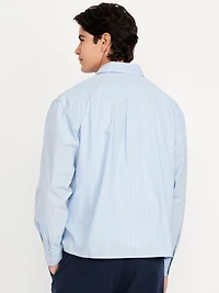 Oversized Cropped Poplin Shirt