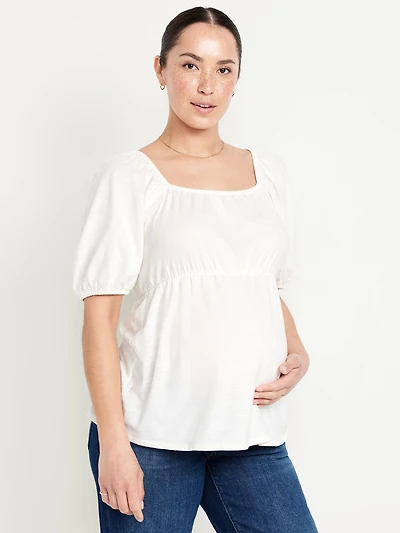 T-shirt à manches bouffantes de maternité