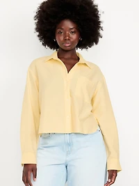 Cropped Button-Down Shirt