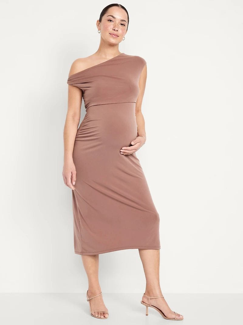 Robe longue de maternité à épaules asymétriques Moments signés Old Navy