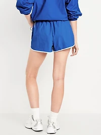 Mid-Rise Woven Run Shorts