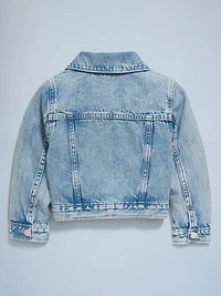 Cropped Trucker Jacket for Toddler Girls