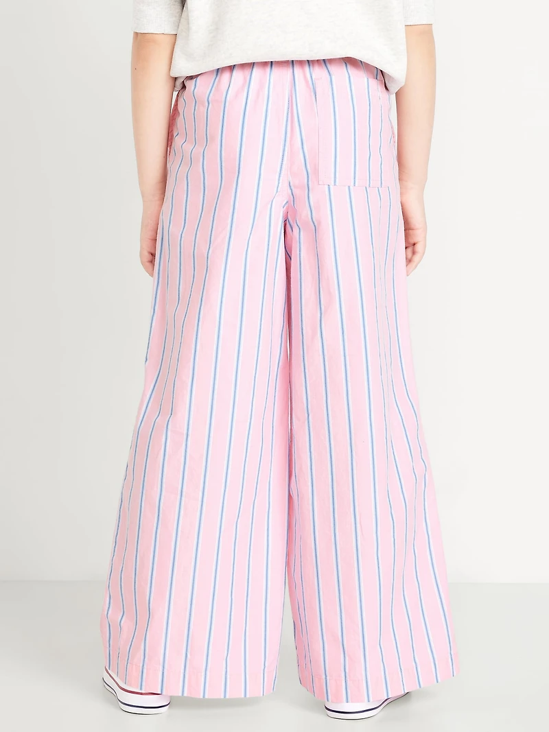 Lighweight Printed Poplin Pants for Girls