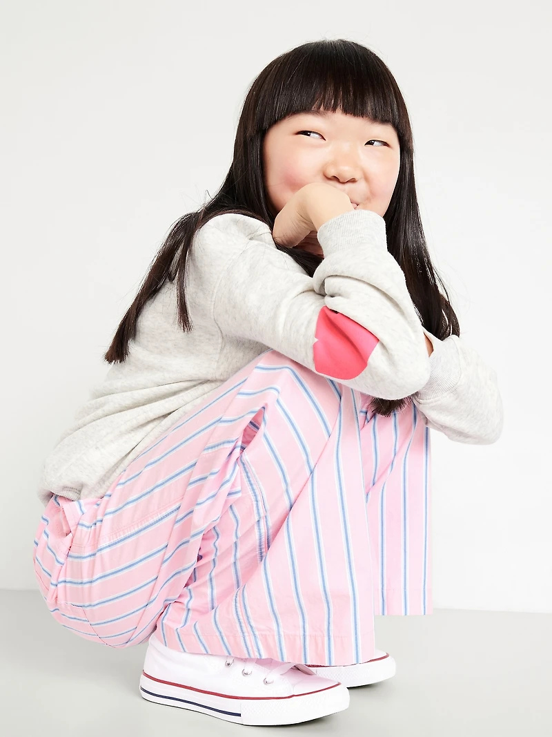 Lighweight Printed Poplin Pants for Girls